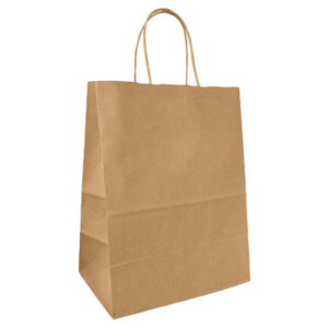 Papieren tas met gedraaid handvat